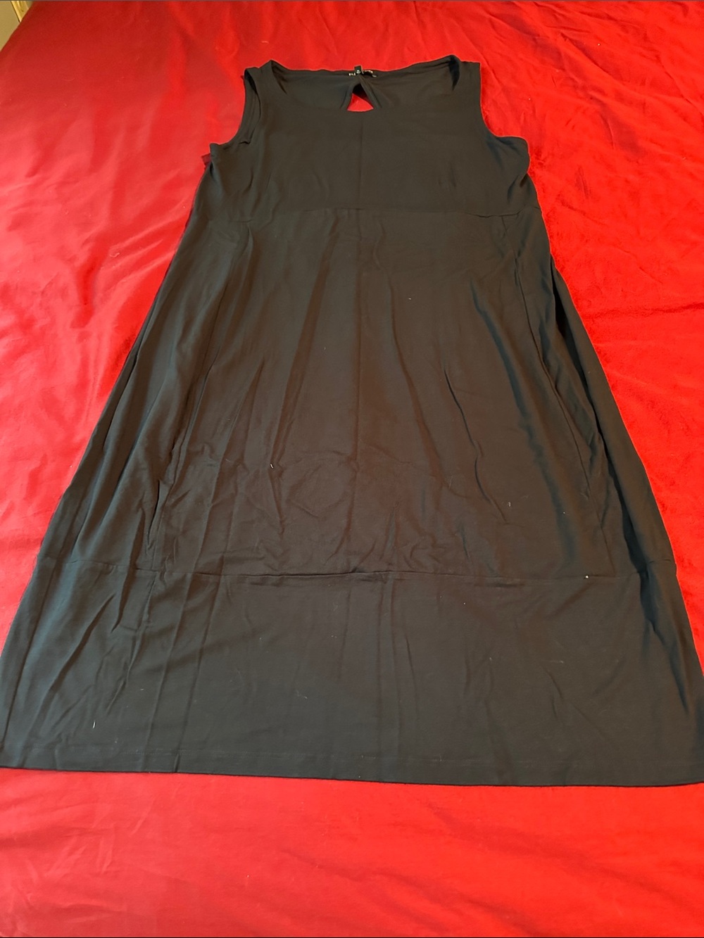 Eileen Fisher Black Sleeveless A-Line Dress
